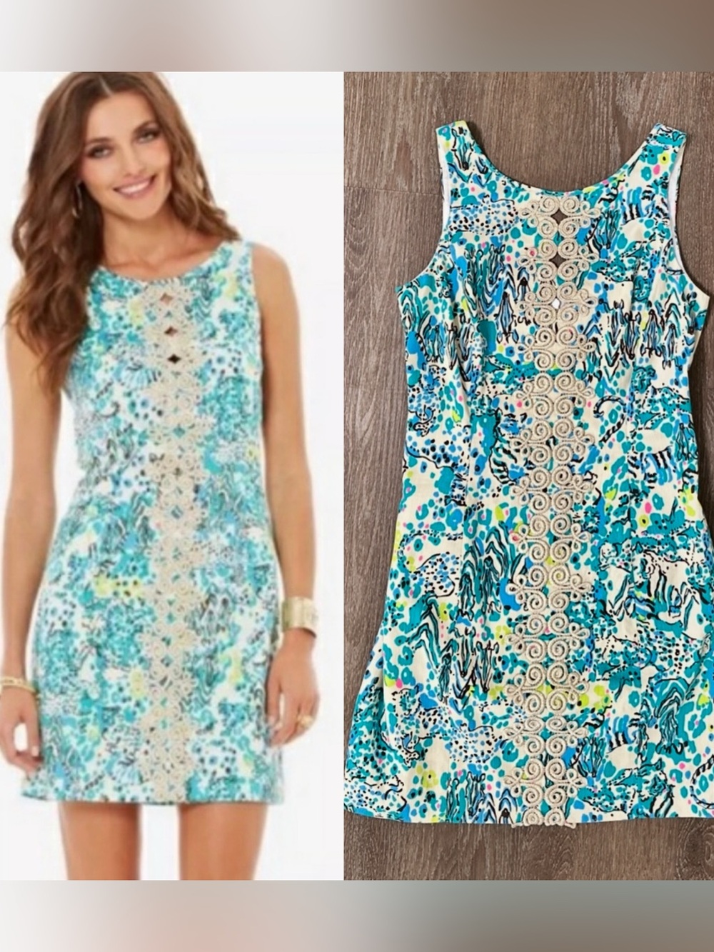 Lilly Pulitzer Lilly  Ember Shift Dress Womens Size 2 Blue
Sea Oat Escapades